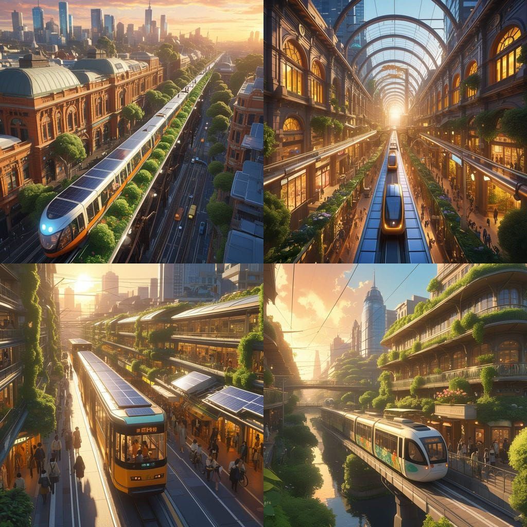 Solarpunk Melbourne: A Vibrant, Eco-Friendly Cityscape