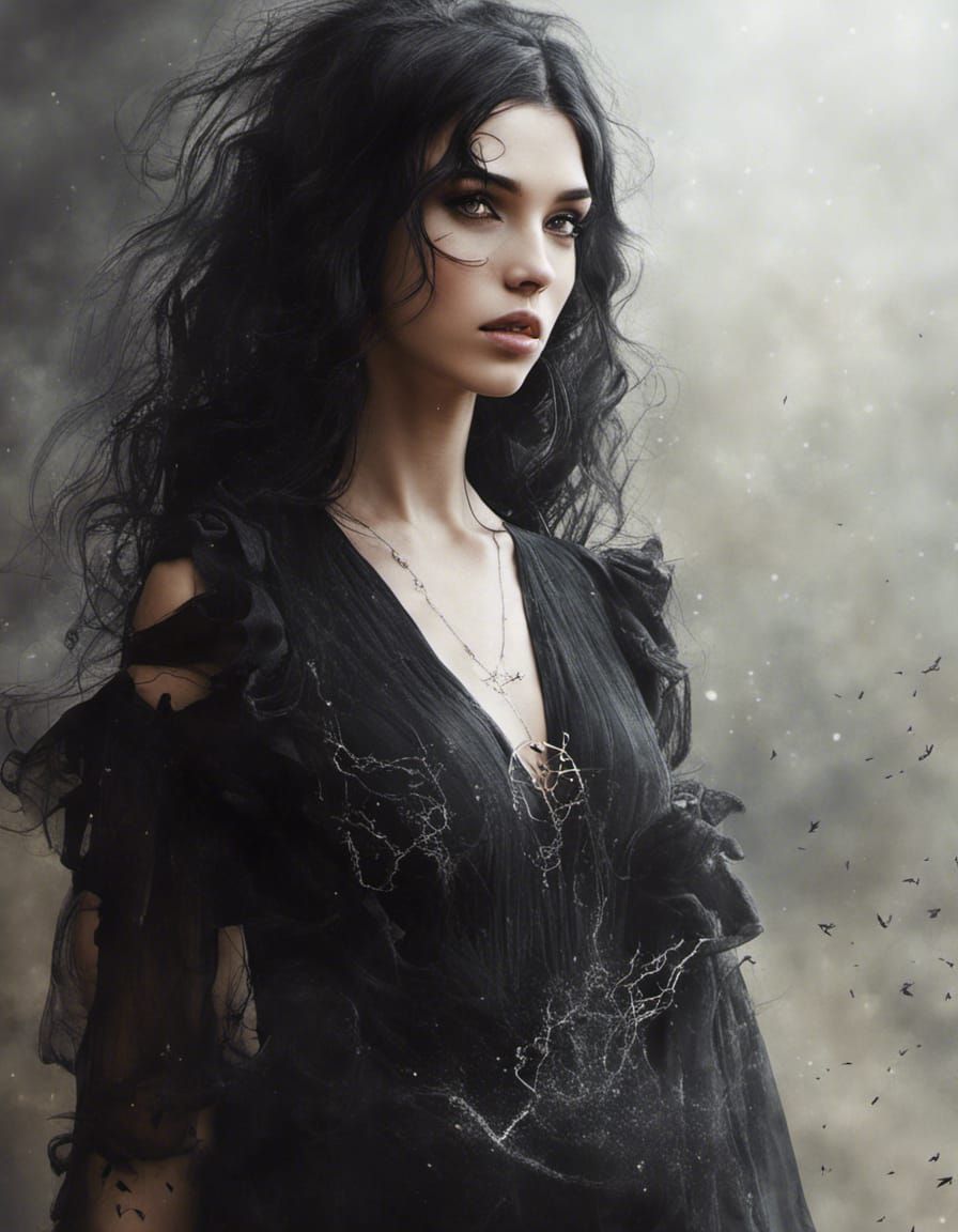 Powerful Black Magic Witch in Black