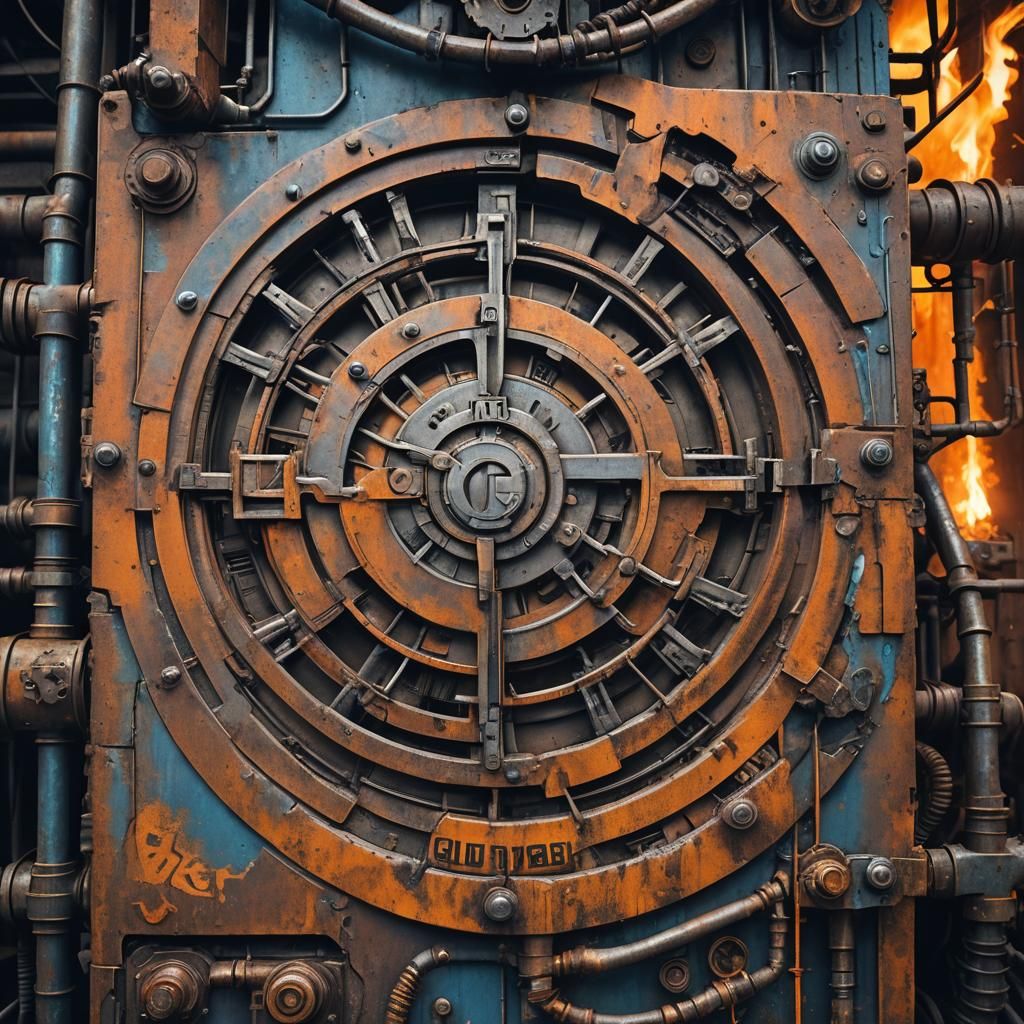 Toter Trost Logo on Dystopian Mechanical Relic