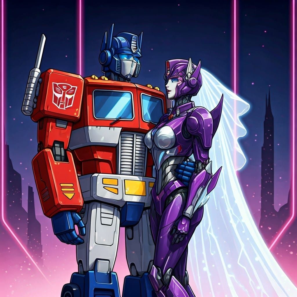 Transformers in Love: Cybertronian Couple in Classic G1 Styl...
