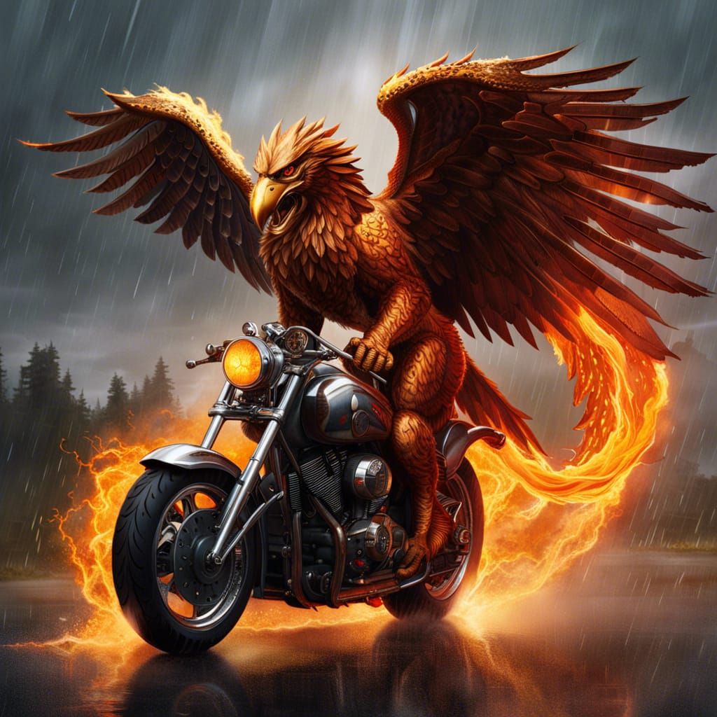Griffin Rides Molten Motorcycle Through Lightning Storm