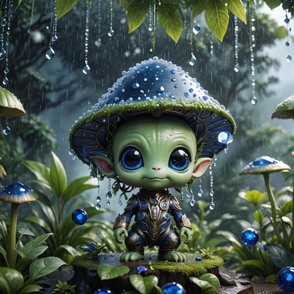 Mushy the alien visitor