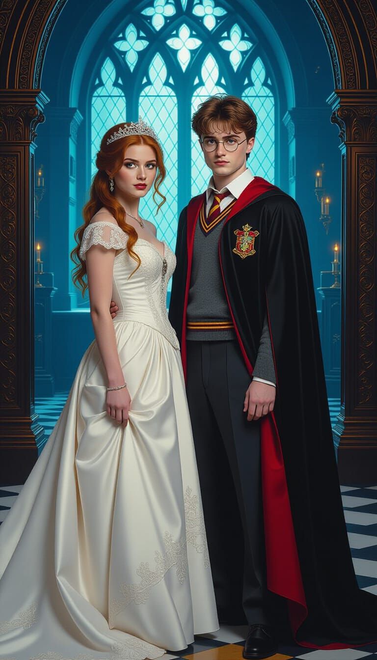 Harry and Ginny: Royalcore Digital Painting