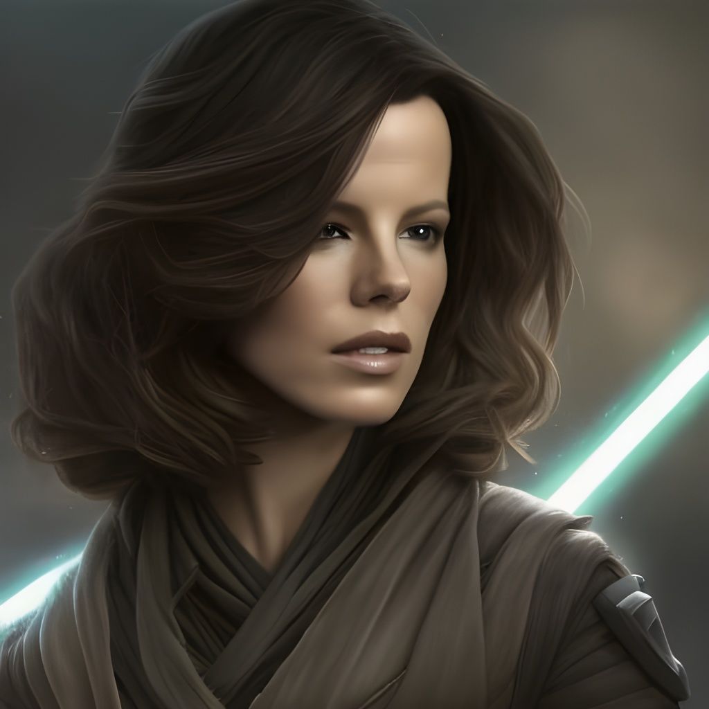 Kate Beckinsale as Grey Jedi in Star Wars Scene