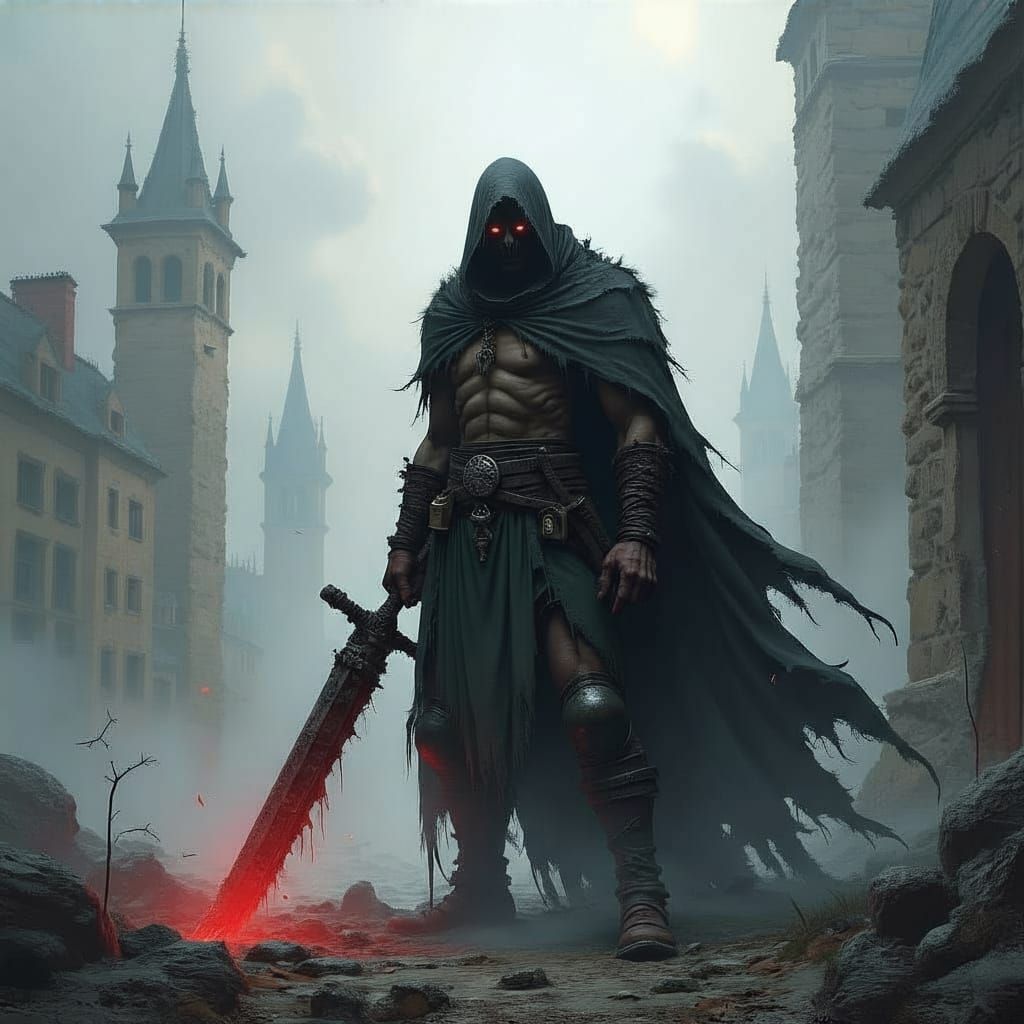 Grimdark Fantasy Landscape by Enric Torres-Prat Style