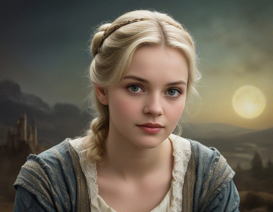 Traditional Portrait in a Vintage Moonscape Setting