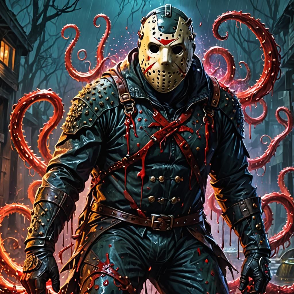 Jason Voorhees as a Fearsome Tentacle Demon