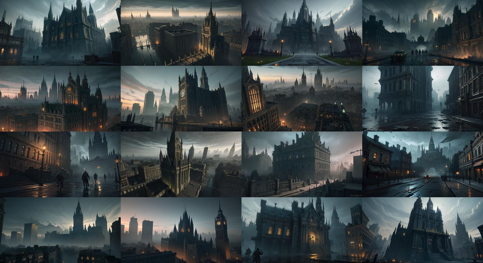 Haunted City in 3D Game Cinematic Style