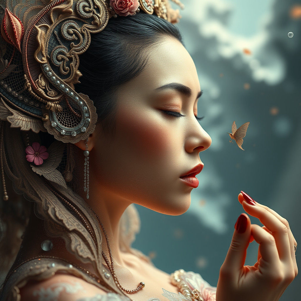 Elegant Transformation: A Detailed Octane Render in Rich Col...