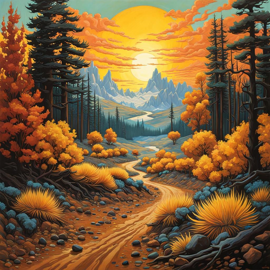 Hope Reborn: Pastel Gouache Painting of Renewal