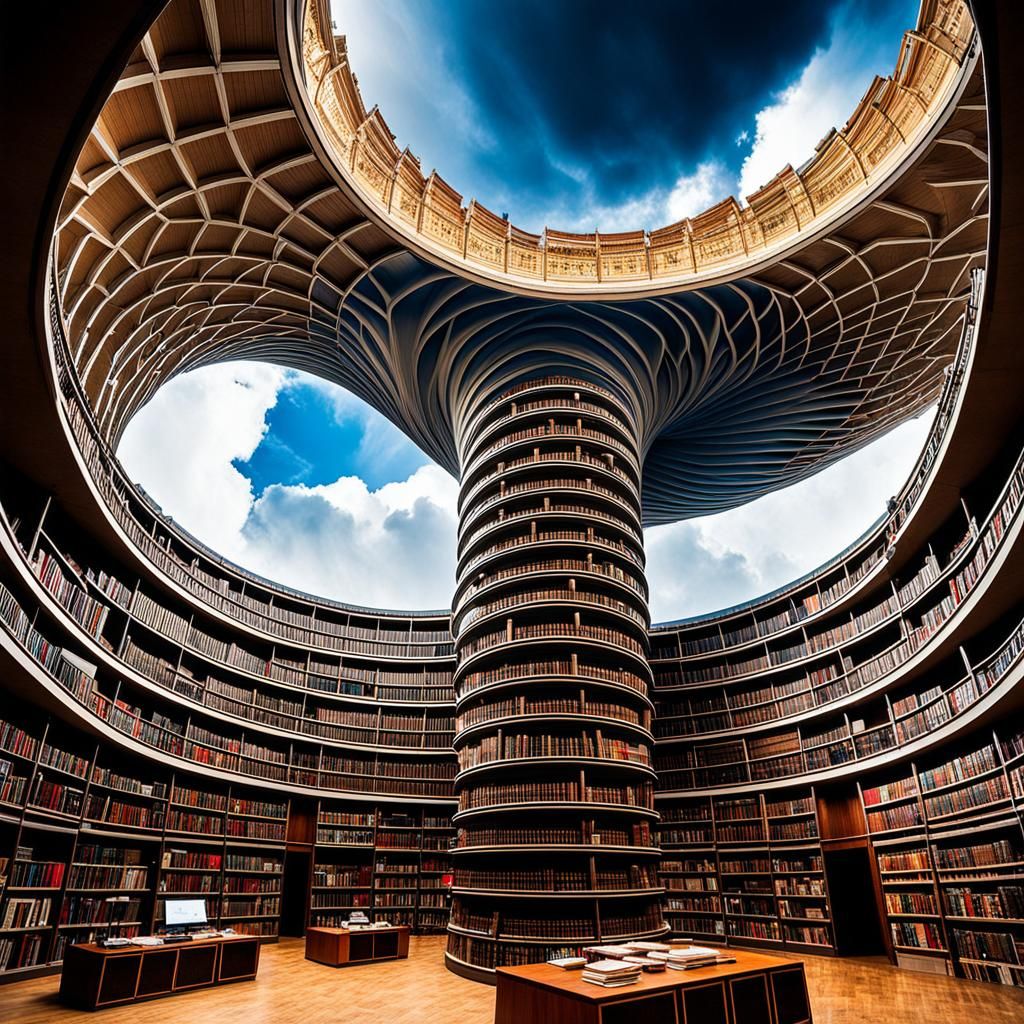 The Great Library of Alexandria's Book Tornado