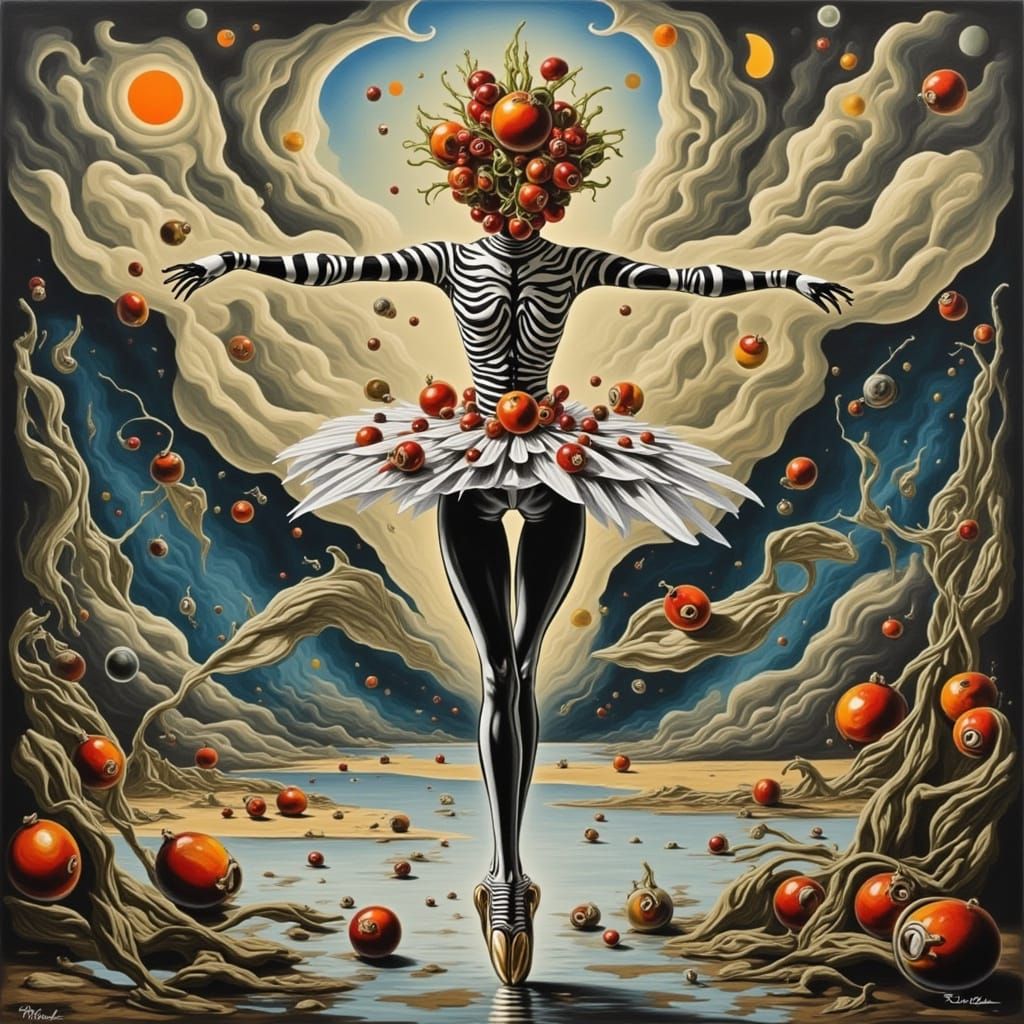 Zebracore Ballerina Dancer in Bold Style