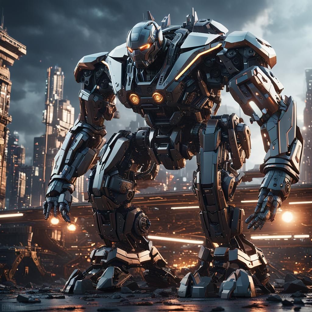 Bruce Wayne in Futuristic Sci-Fi Mech Suit