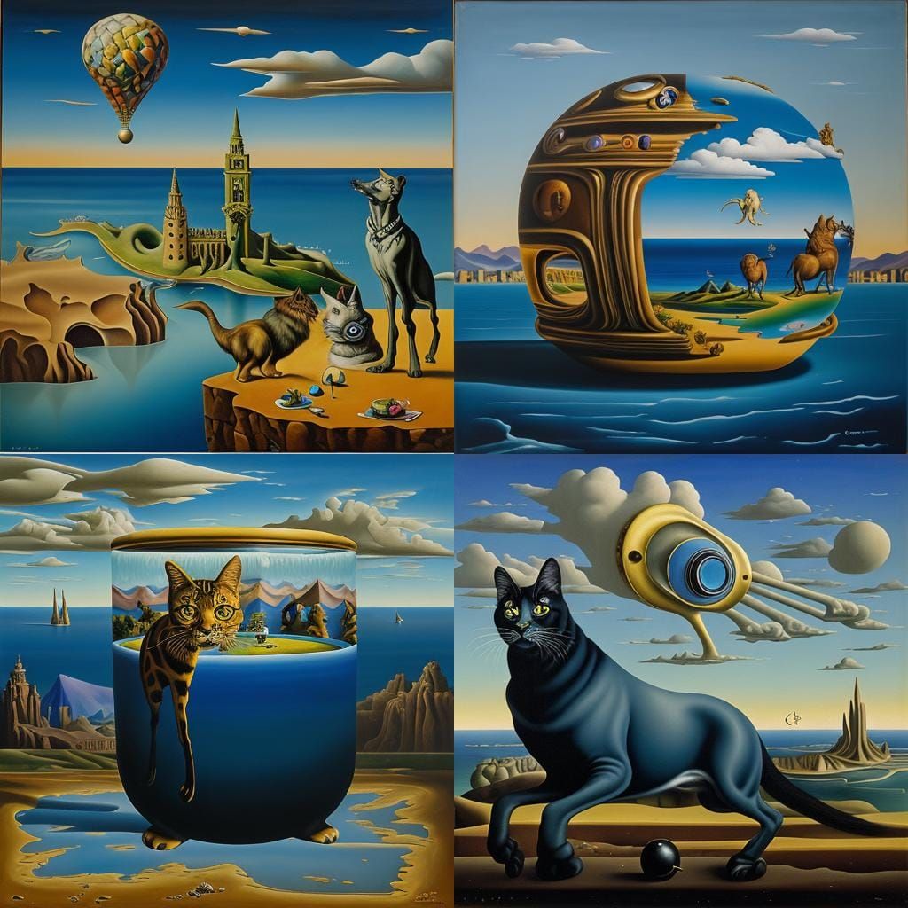 Surreal National Pet Day in Dali Style