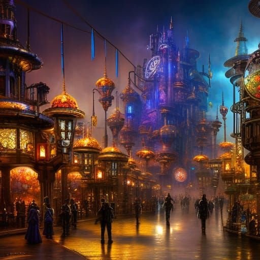 Steampunk city