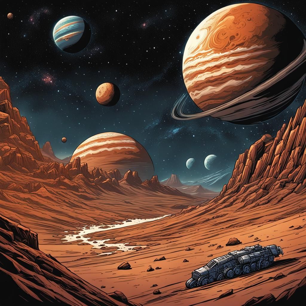 Planetary Collision: Mars Crashes into Jupiter