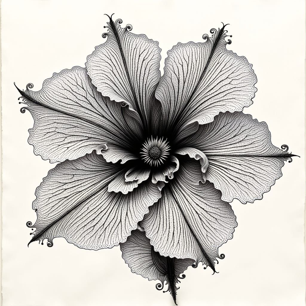 Intricate Acanthus Plant Illustration in 3D