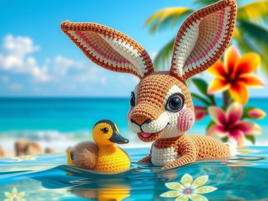 Klimt Crochet Jackalope Beach Holiday