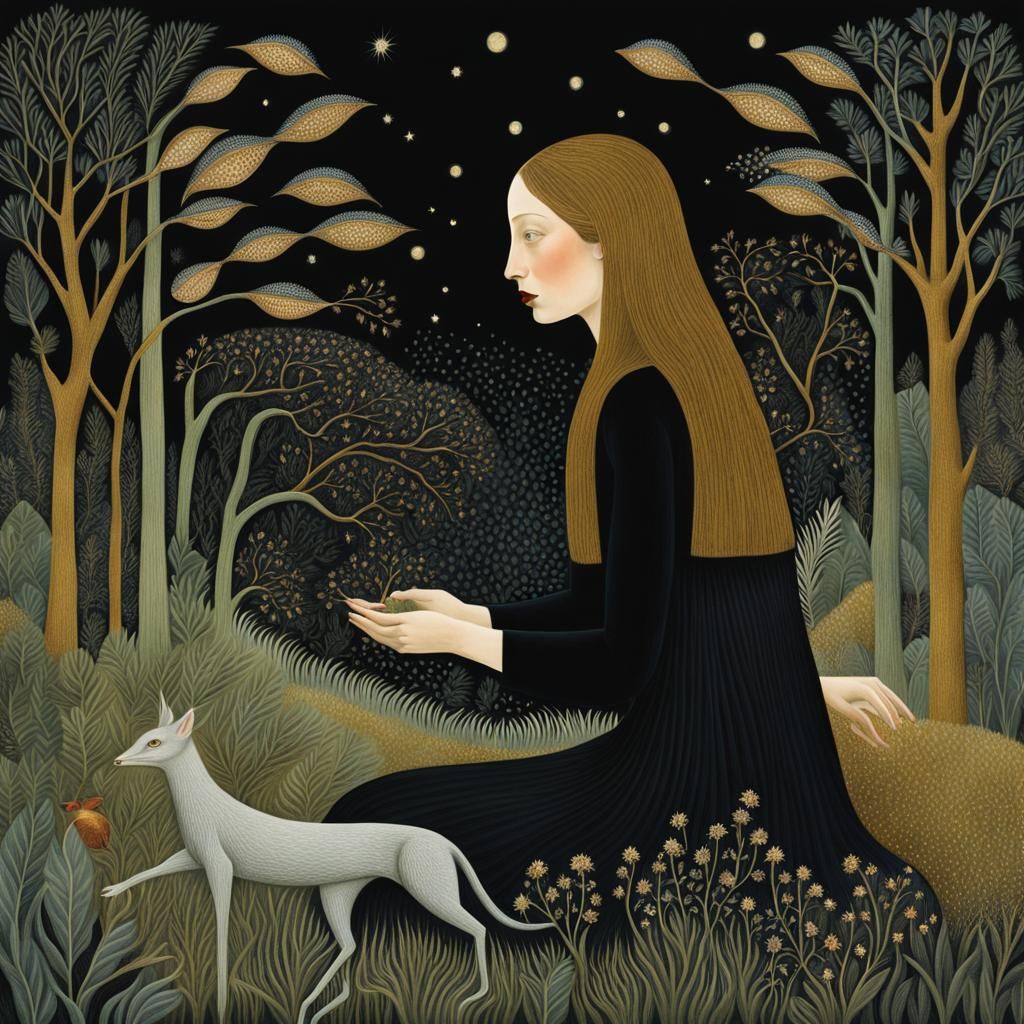 Mythical Creatures and Dreamlike Sunset in Digital Collage