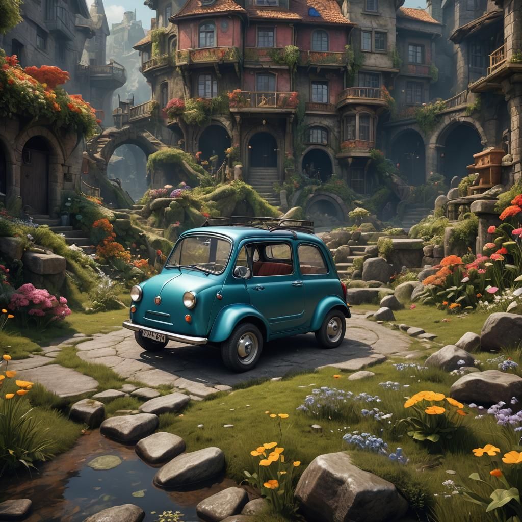 Detailed Matte Painting of a Peel P50