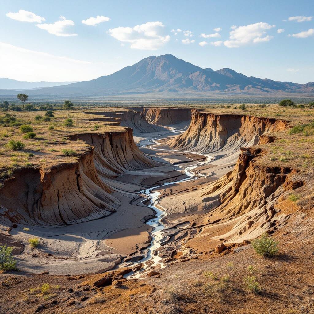 Mountains Transform into Flat Land by Erosion