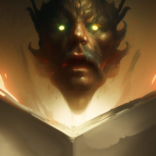 Powerful Aries Man: Dark Fantasy Concept Art