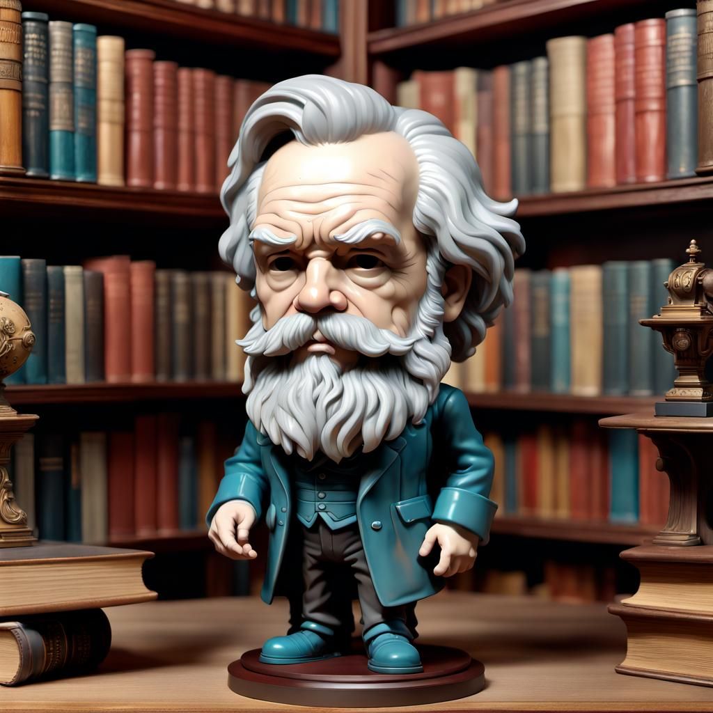 Karl Marx Funko Pop in Victorian Library