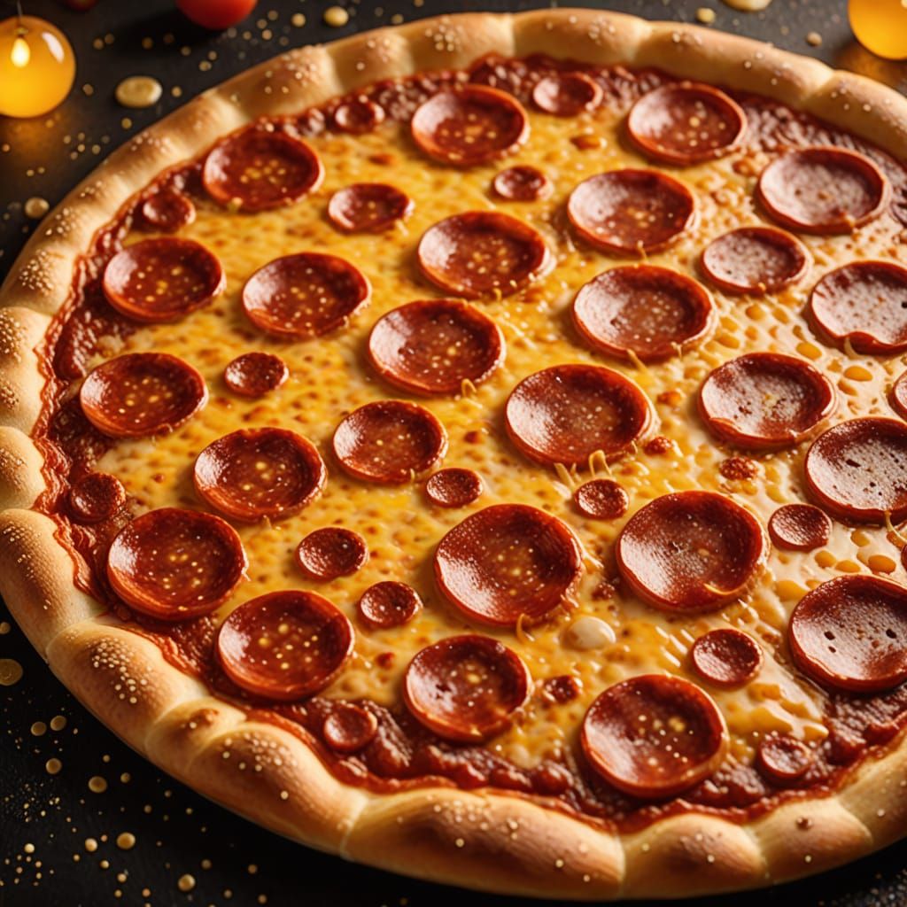 Delicious Cheesy Pepperoni Pizza in 4K Resolution