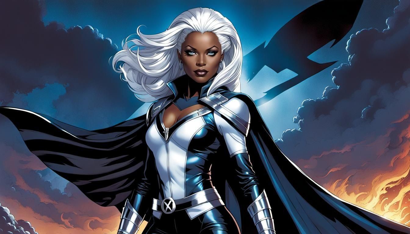 Storm of the X-Men in Metallic Superhero Armor