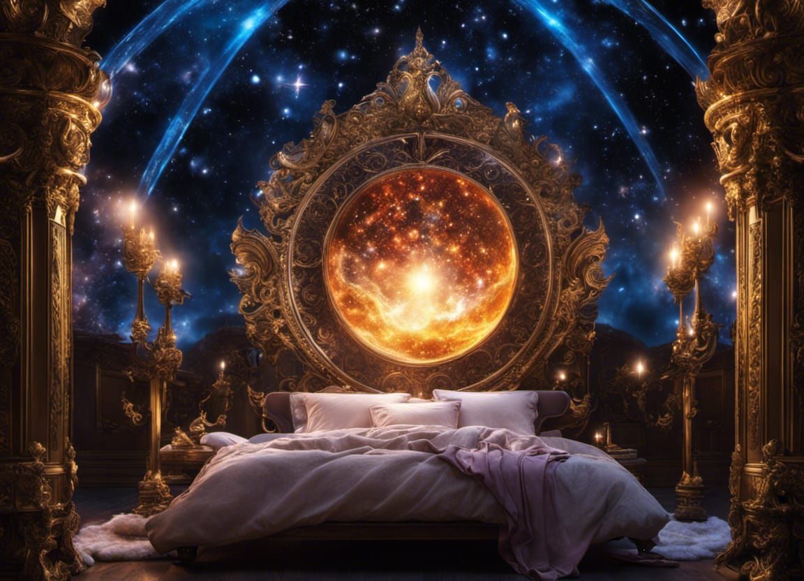 Cosmic Fairy Bed Erupting with Magical Stars