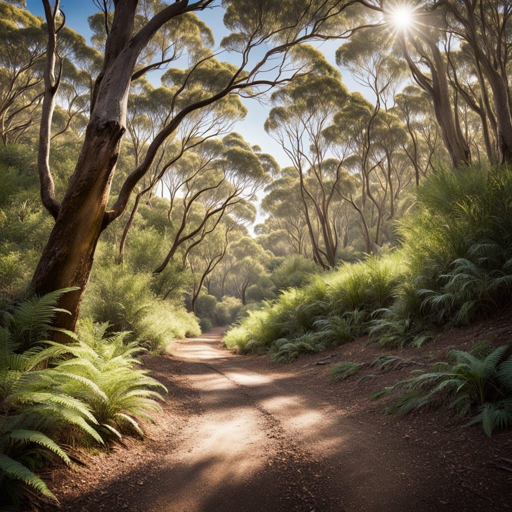 Windy Track Through Forest Landscape Photography