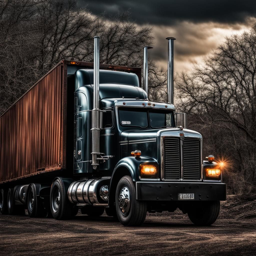 Hyperrealistic Truck in Cinematic Composition