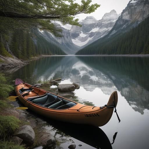 Kayaker on Lake Moraine: Documentary Portrait