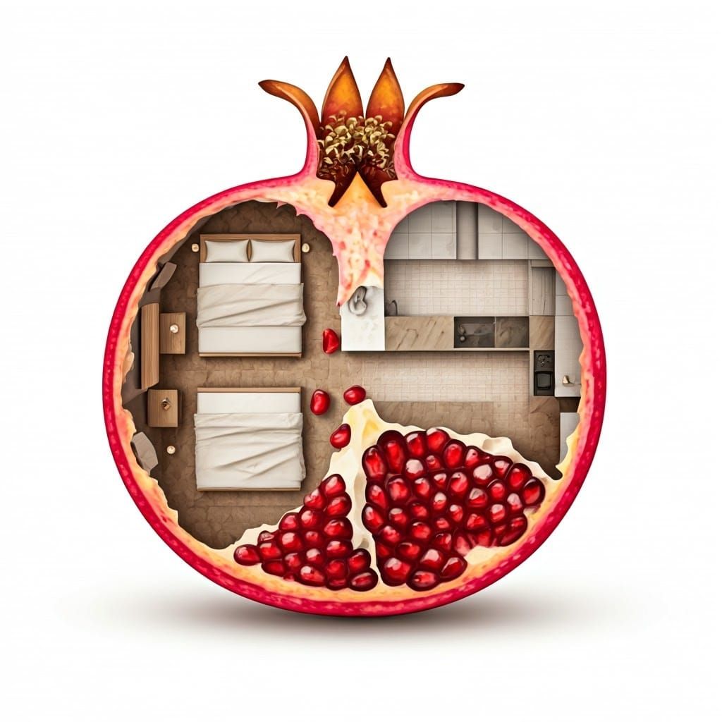 Pomegranate Home: Modern Design in Watercolor Style
