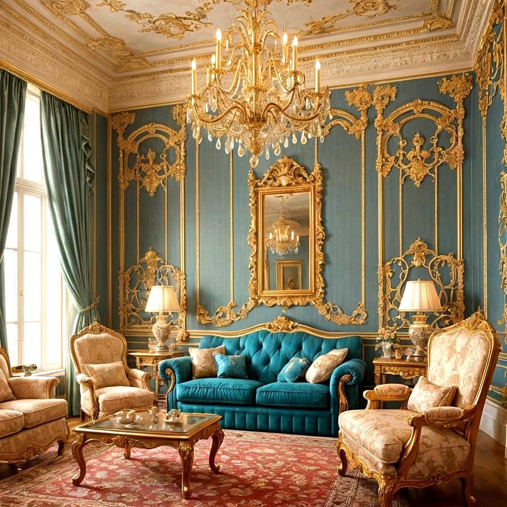 Romantic Rococo Masterpiece in Vibrant Colors