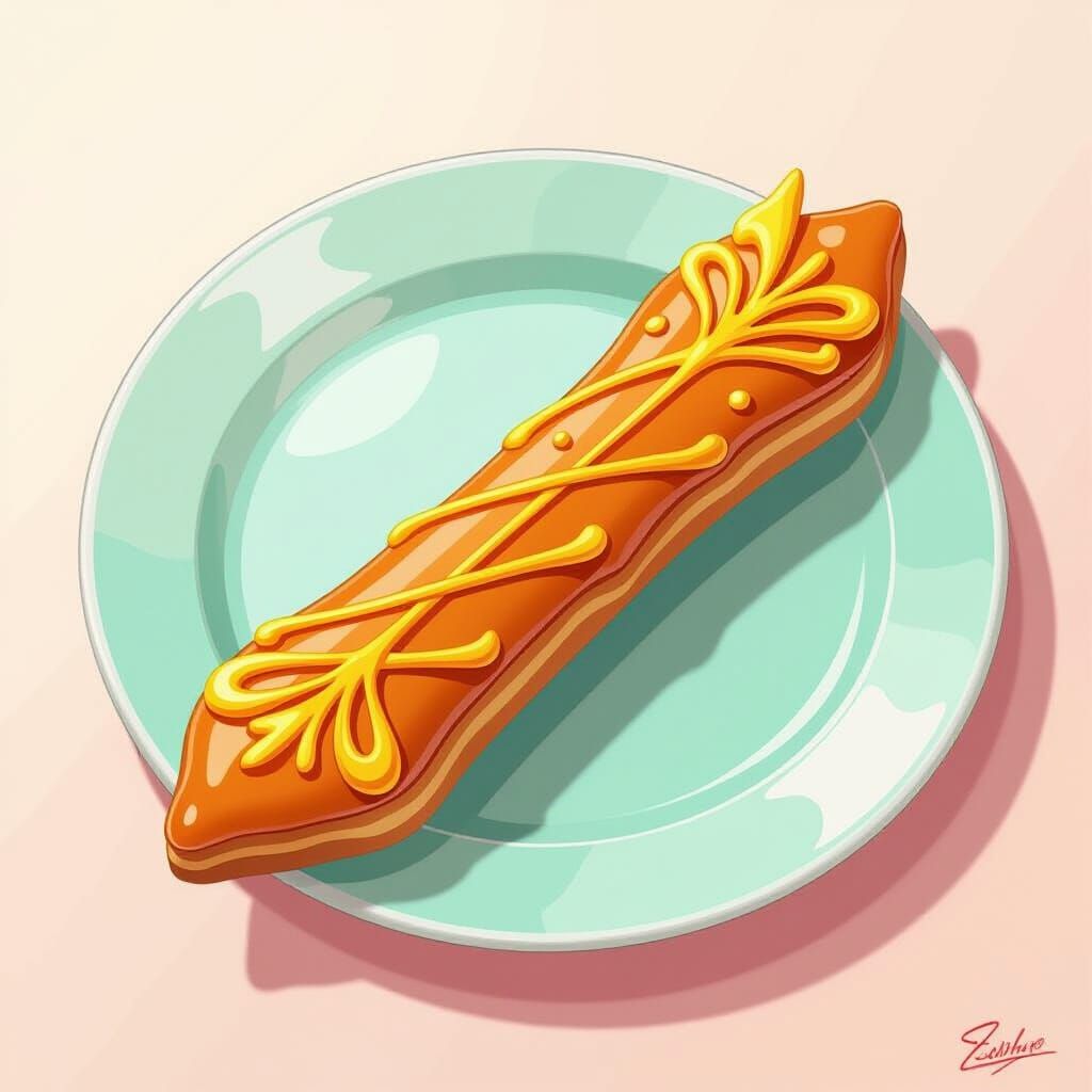 Caramel Arrow Cookie in Vibrant Anime Style
