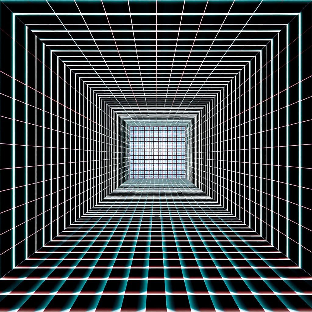 Astonishing Hermann Grid Optical Illusion in Digital Art
