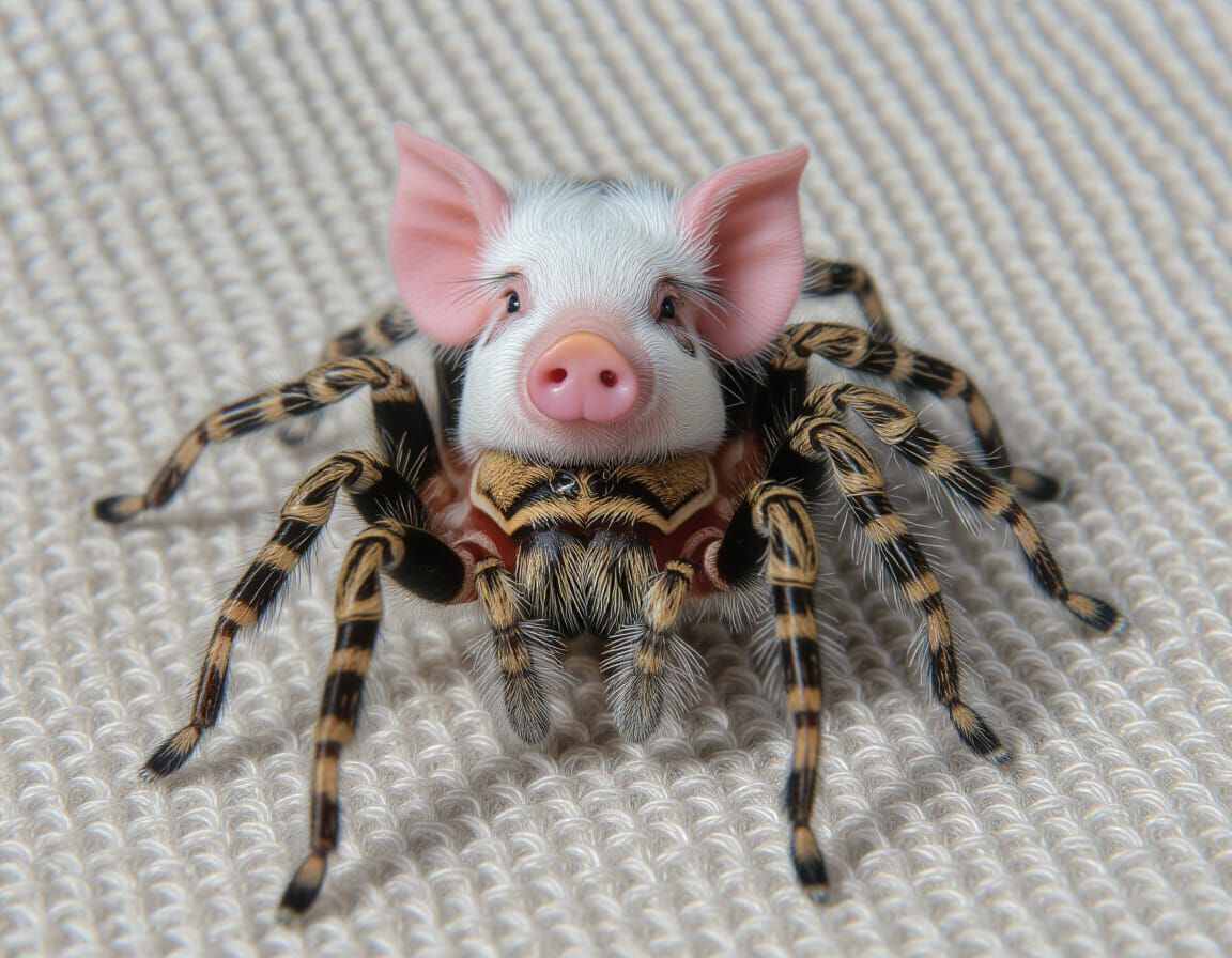 Spider-Pig Hybrid on Web