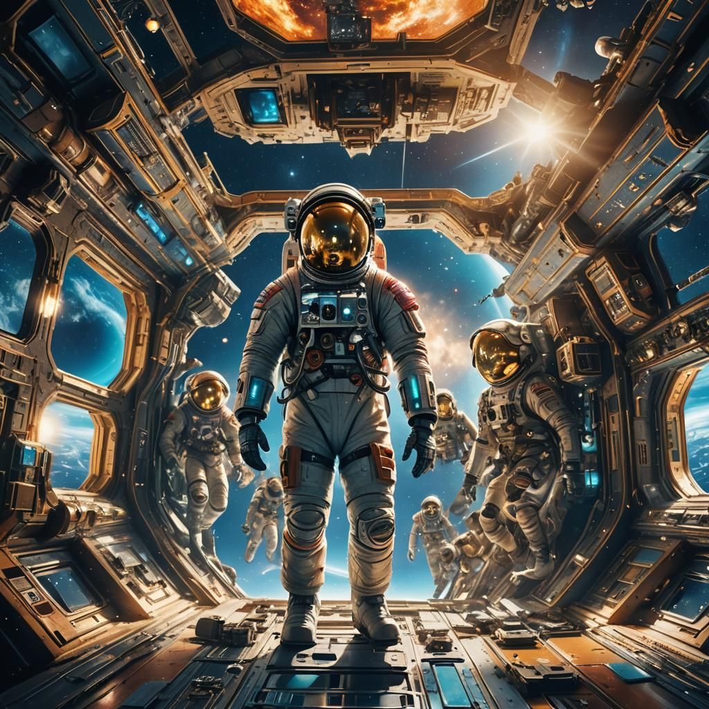 Astronauts Flatulating in Space: A Digital Matte Painting