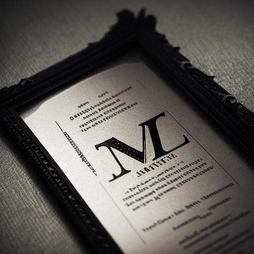 Hyperrealistic Letter M with Intricate Details