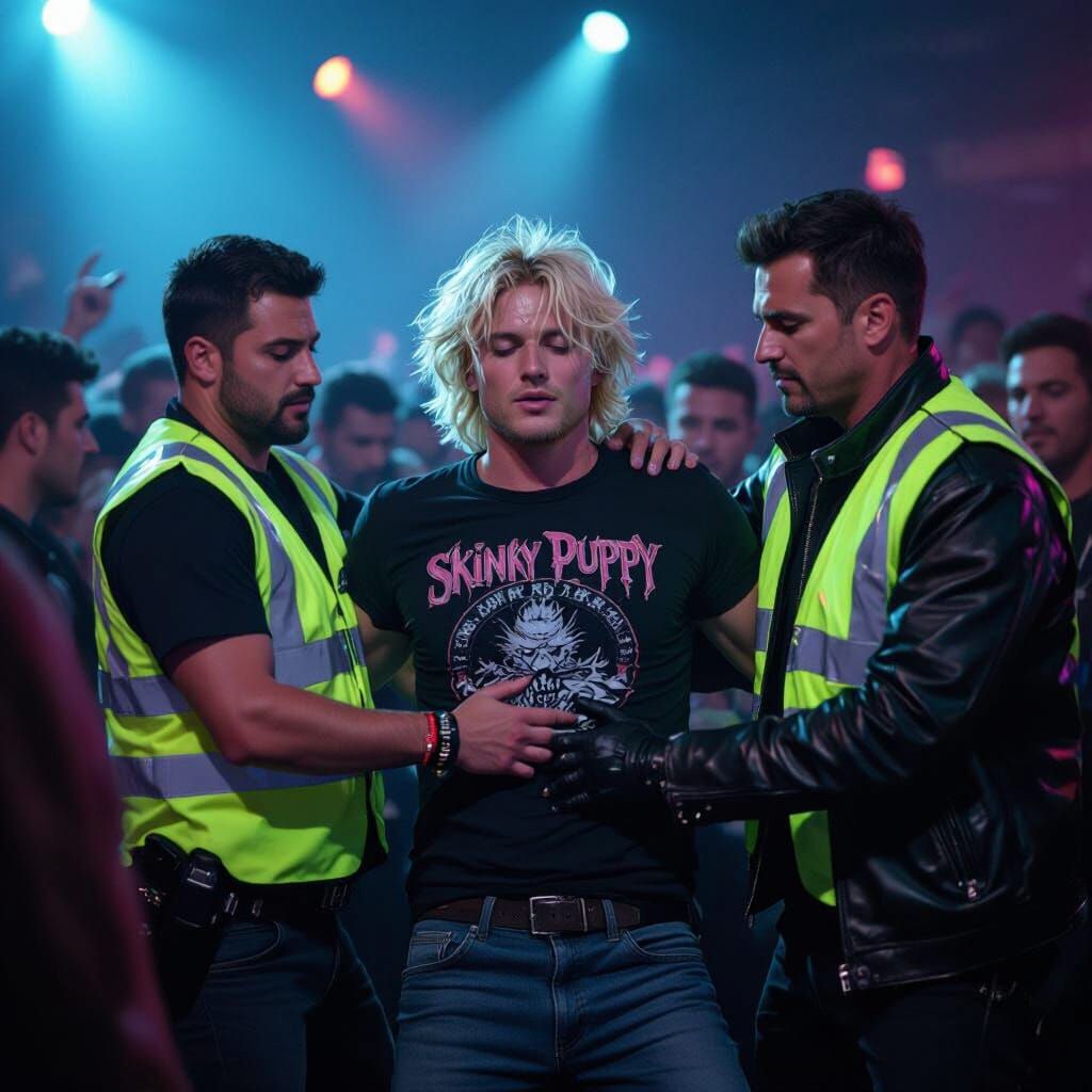 Concert Disturbance in Cyberpunk Style