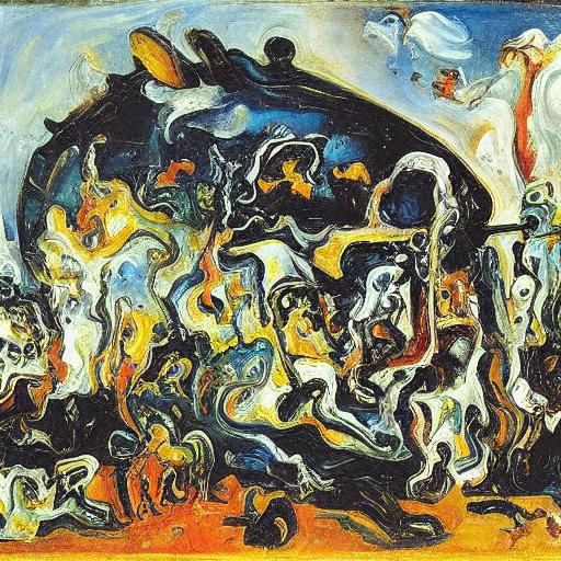 Crystal Ship with Rodents, in Still Life Style