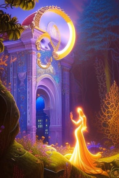 Magical Portal Illustration: Enchanted and Surreal