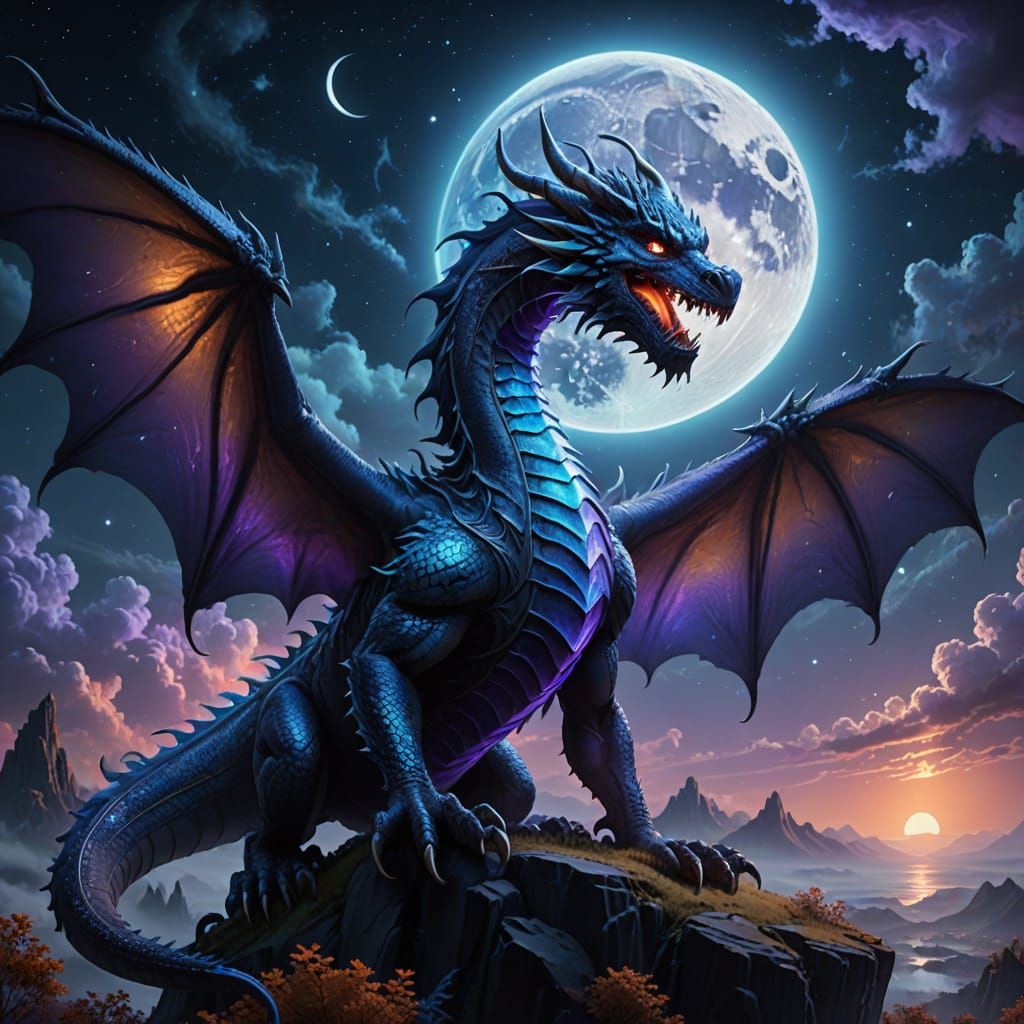 Ethereal Dragon in Celestial Splendor