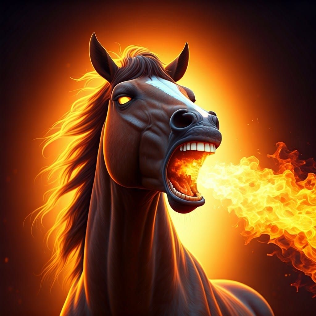 Fiery Stallion Unleashes Fury in Vibrant, Otherworldly Lands...