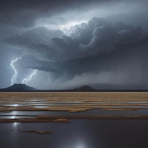 Lightning Storm over Salar de Uyuni: Ethereal Landscape
