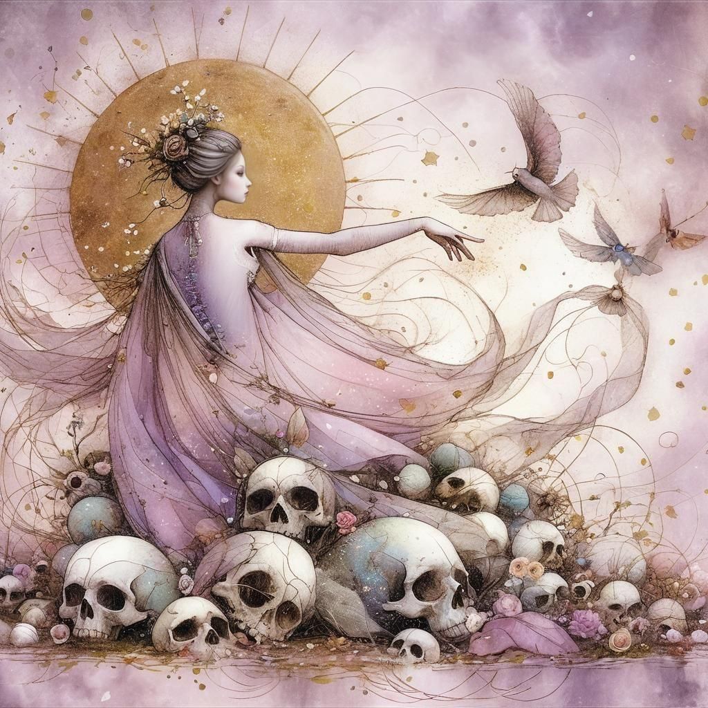 Dreamlike Figure in Ceccoli-Inspired Style