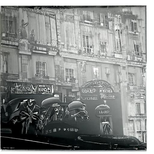 Paris 1940: A Historical Black and White Photograph
