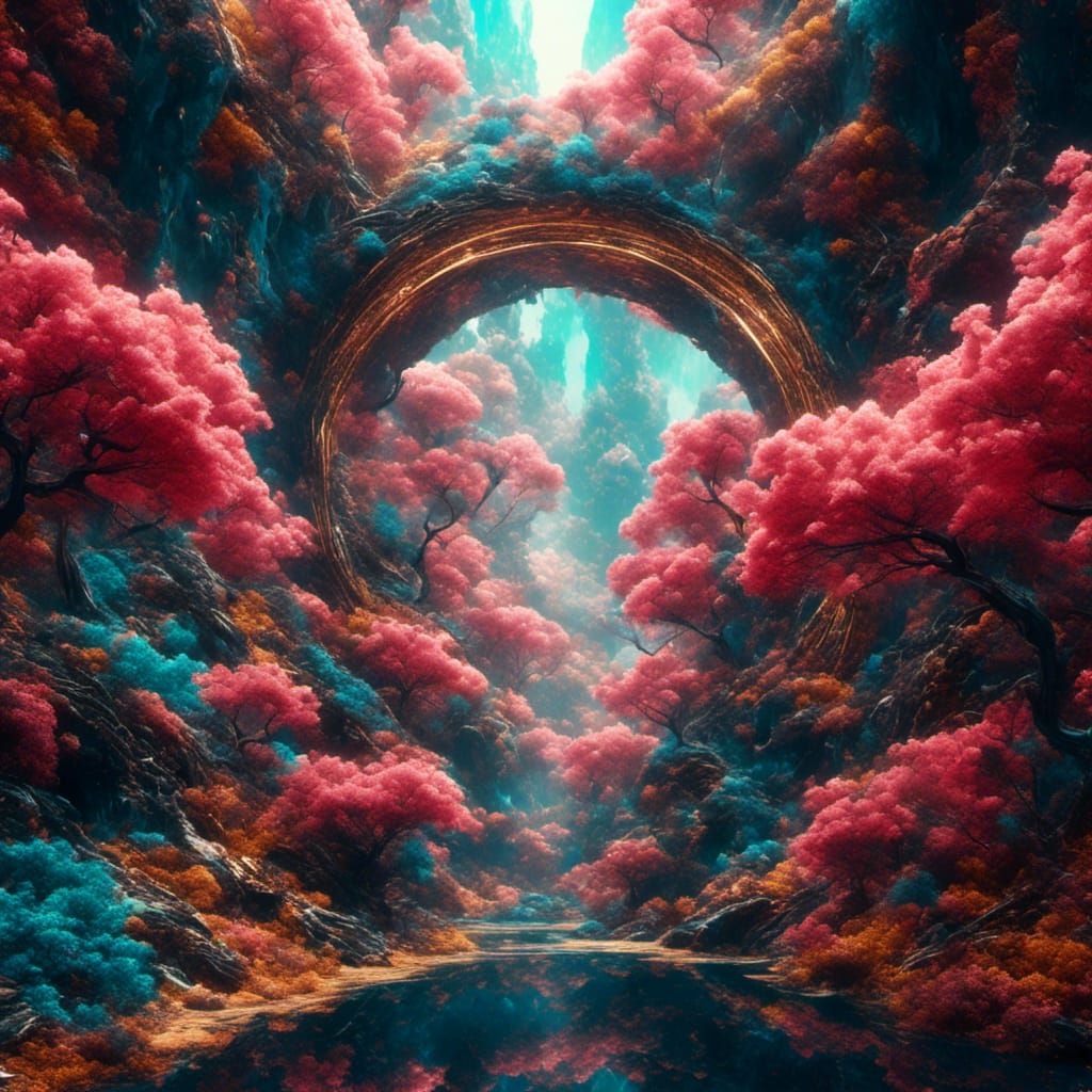 Eco-Dome in Space with Forest Life