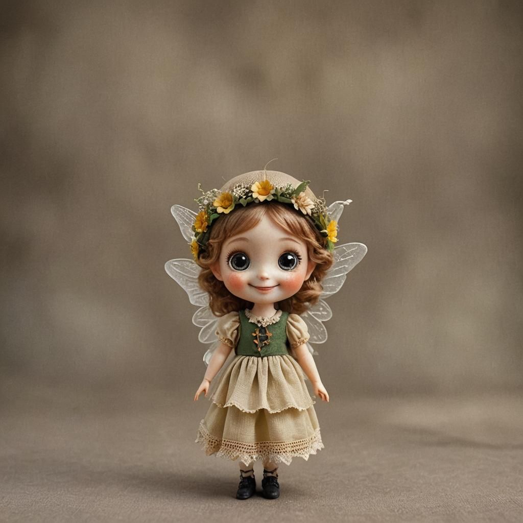Charming German Fairy with Exaggerated Features